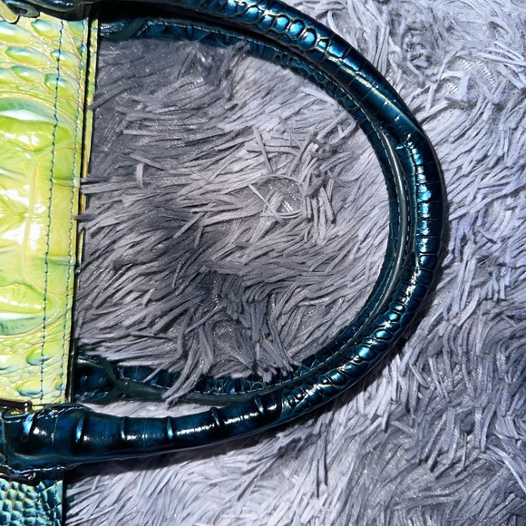 Brahmin Large Finley Satchel/Shoulder Bag Zesty Green Ombre Melbourne& wallet - Picture 12 of 14